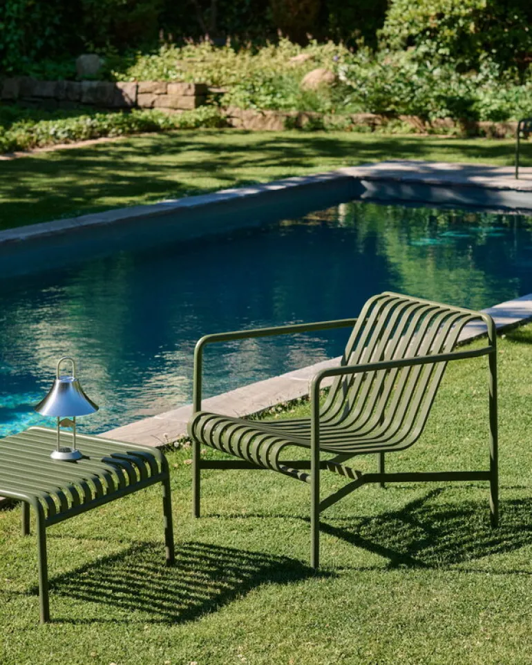 HAY Palissade lounge chair, low, olive