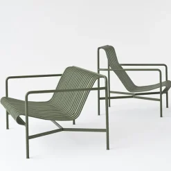 HAY Palissade lounge chair, high, olive