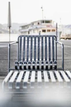 HAY Palissade lounge chair, low, hot galvanised