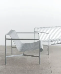 HAY Palissade lounge chair, low, hot galvanised