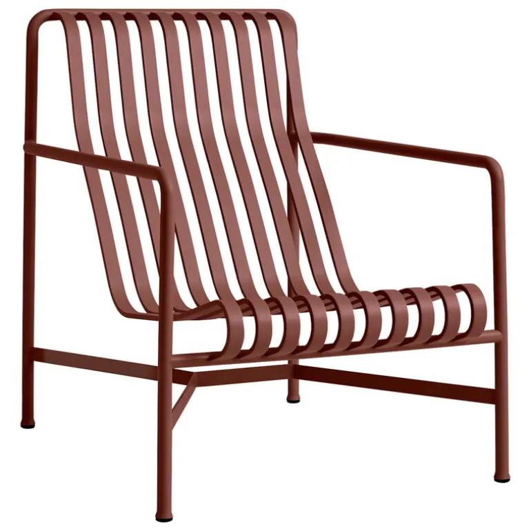 HAY Palissade lounge chair, high, iron red