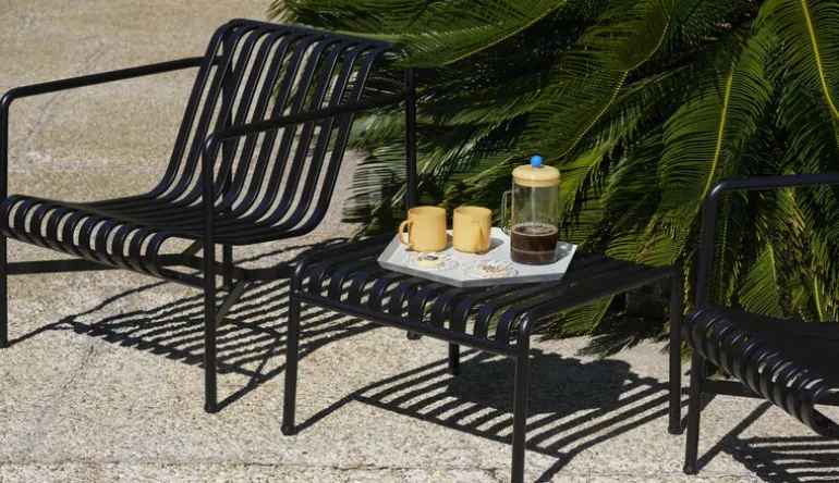 HAY Palissade ottoman, anthracite