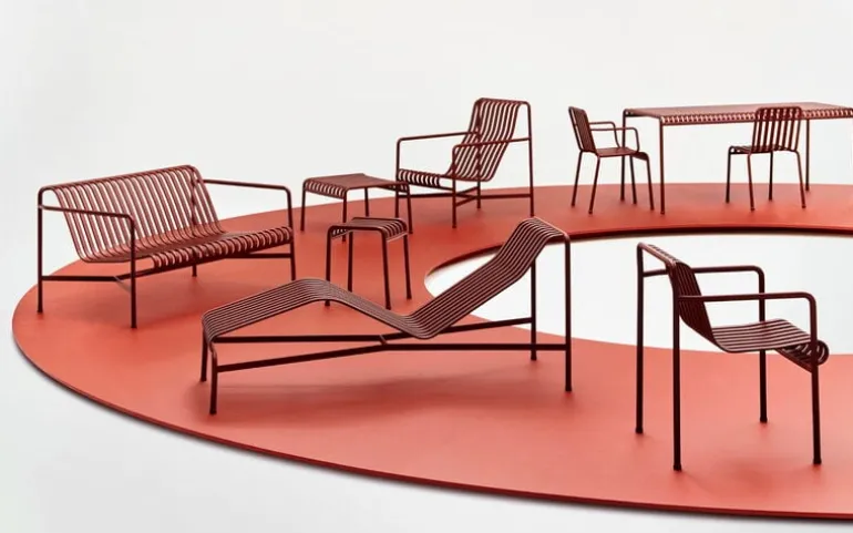 HAY Palissade ottoman, iron red