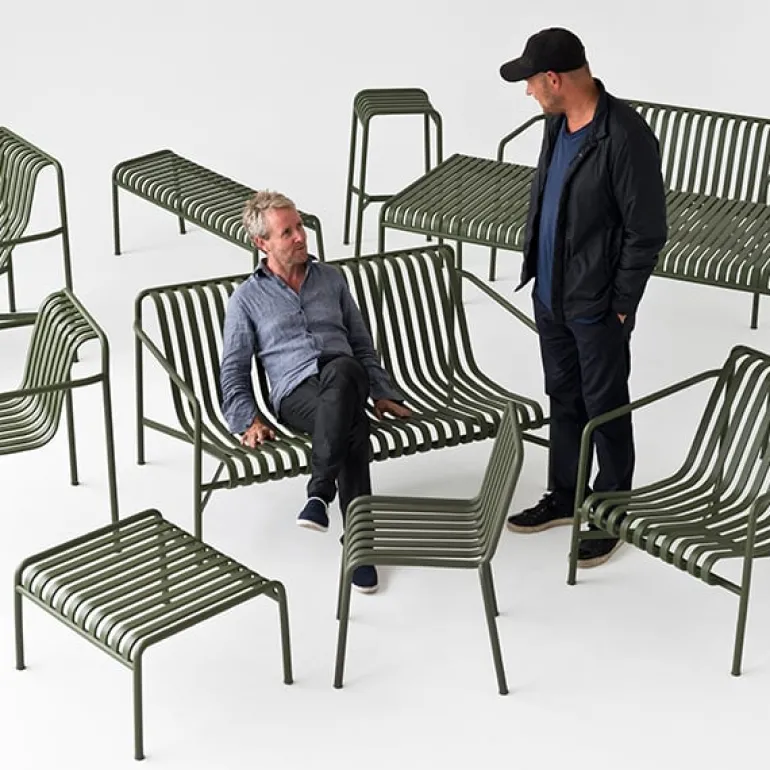 HAY Palissade ottoman, olive