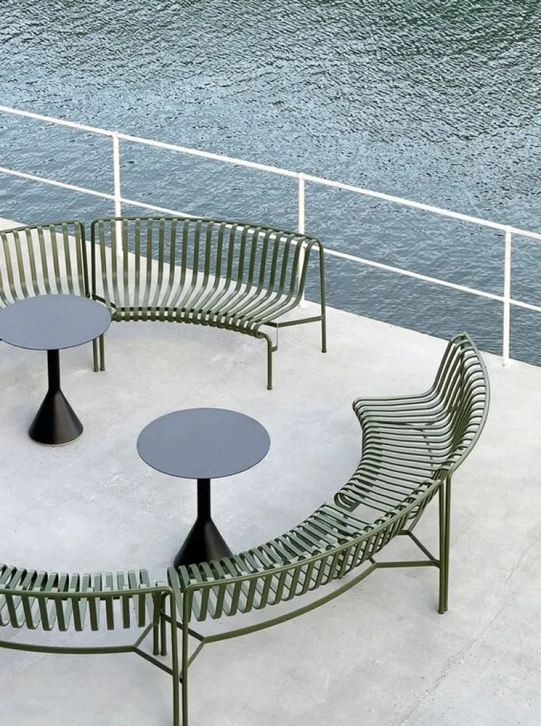 HAY Palissade Park dining bench add-on, in, anthracite