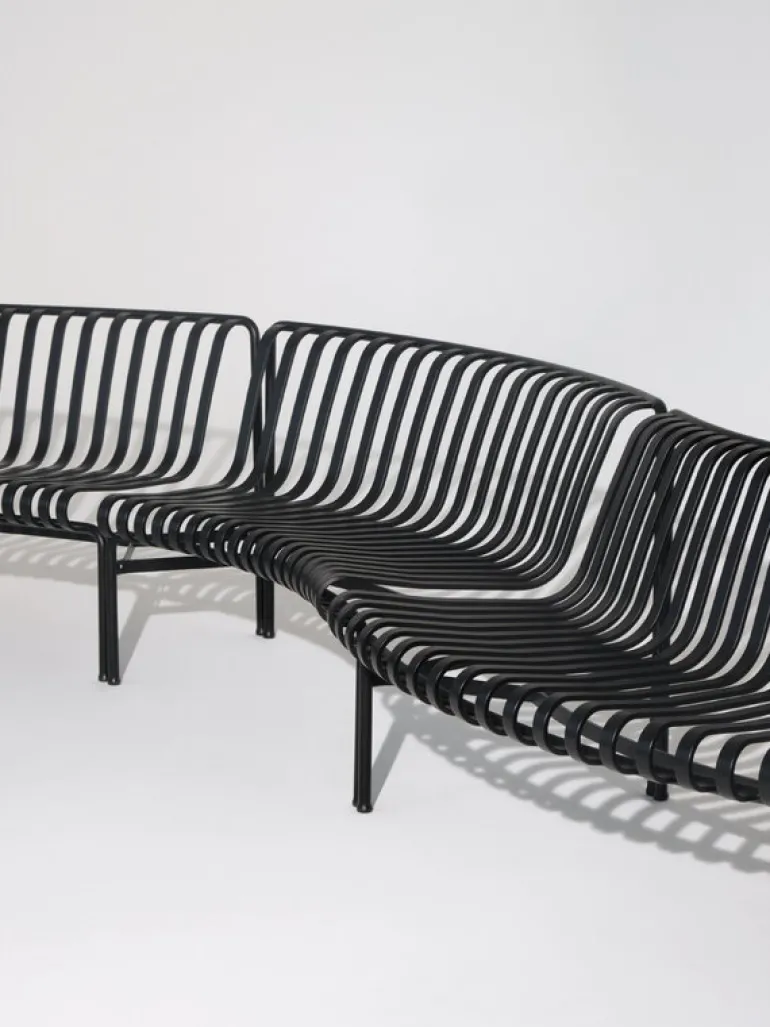 HAY Palissade Park dining bench add-on, in, anthracite