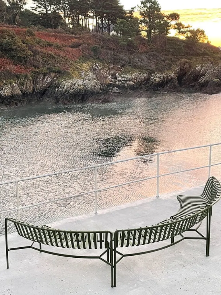 HAY Palissade Park dining bench add-on, in, anthracite