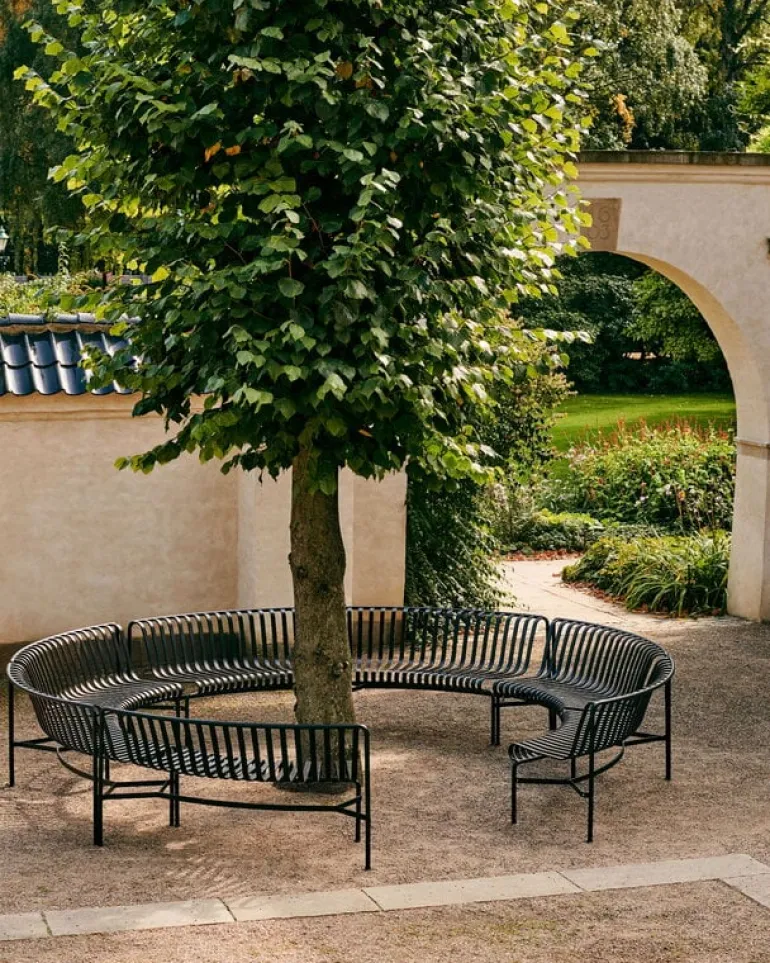 HAY Palissade Park dining bench add-on, in, anthracite