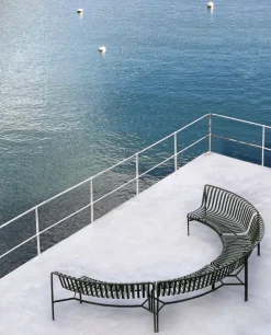 HAY Palissade Park dining bench, in-in, set of 2, sky grey