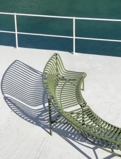 HAY Palissade Park dining bench, in-in, set of 2, sky grey