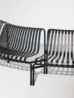 HAY Palissade Park dining bench, out-out, set of 2, sky grey