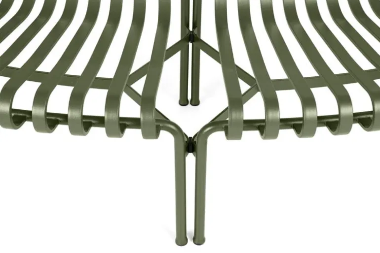 HAY Palissade Park dining bench, out-out, set of 2, sky grey