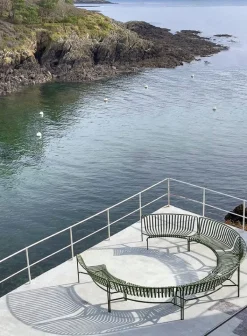 HAY Palissade Park dining bench, in-in, set of 2, anthracite