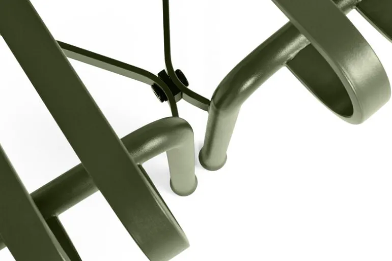 HAY Palissade Park dining bench, in-out, set of 2, sky grey