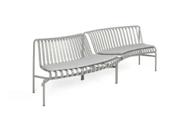 HAY Palissade Park dining bench, in-out, set of 2, sky grey