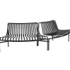 HAY Palissade Park dining bench, out-out, set of 2, anthracite