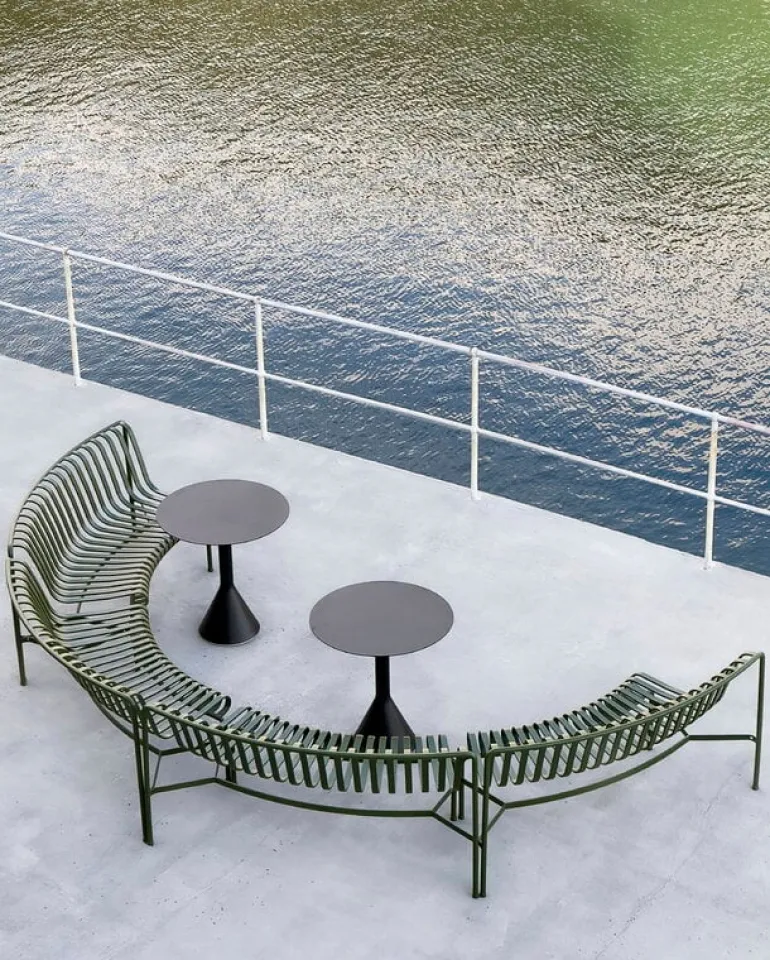 HAY Palissade Park dining bench add-on, in, olive