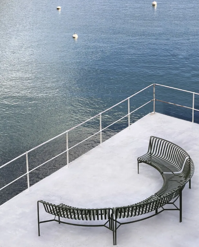 HAY Palissade Park dining bench add-on, in, olive