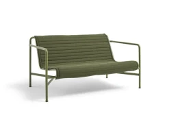 HAY Palissade Quilted cushion for lounge sofa, olive