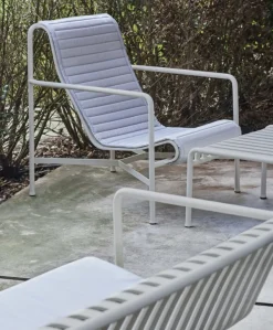 HAY Palissade Quilted cushion for high lounge chair, sky grey