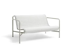 HAY Palissade Quilted cushion for lounge sofa, sky grey