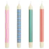 HAY Pattern candles, set of 4, crisp mix