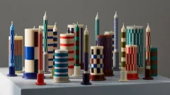 HAY Pattern candles, set of 4, crisp mix