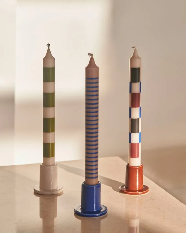 HAY Pattern candles, set of 4, crisp mix