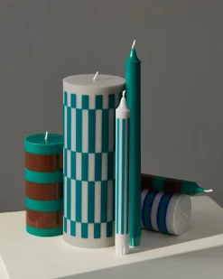 HAY Pattern candles, set of 4, crisp mix