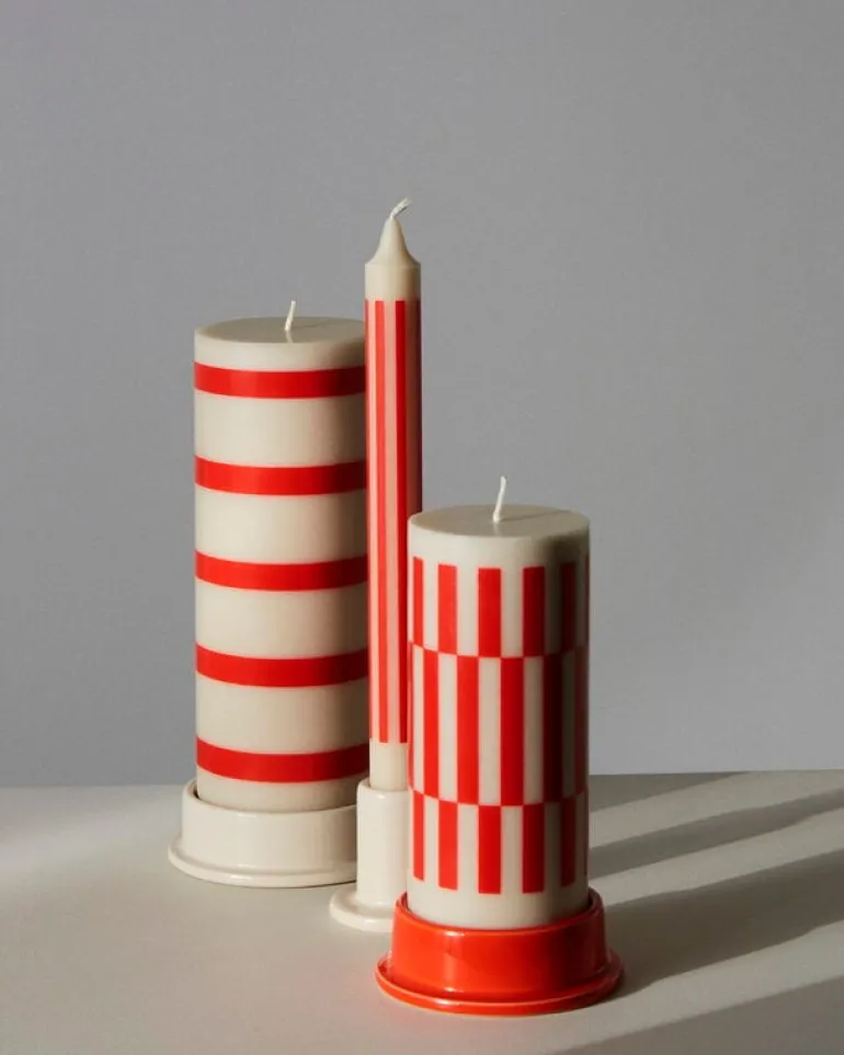 HAY Pattern candles, set of 4, crisp mix