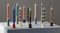 HAY Pattern candles, set of 4, crisp mix