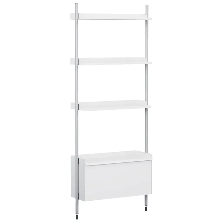 HAY Pier System 131 shelf, 1 column, PS white - aluminium