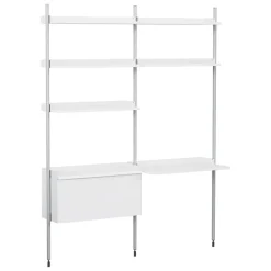 HAY Pier System 12 shelf, 2 columns, PS white - aluminium