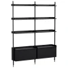 HAY Pier System 132 shelf, 2 columns, PS black