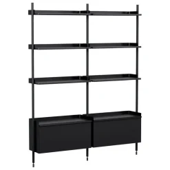 HAY Pier System 132 shelf, 2 columns, PS black