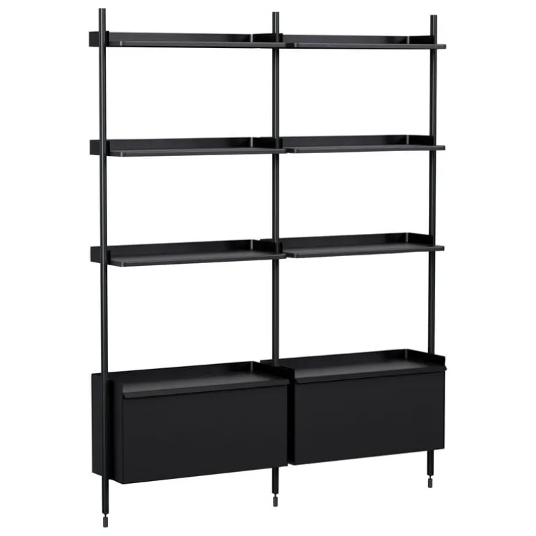 HAY Pier System 132 shelf, 2 columns, PS black
