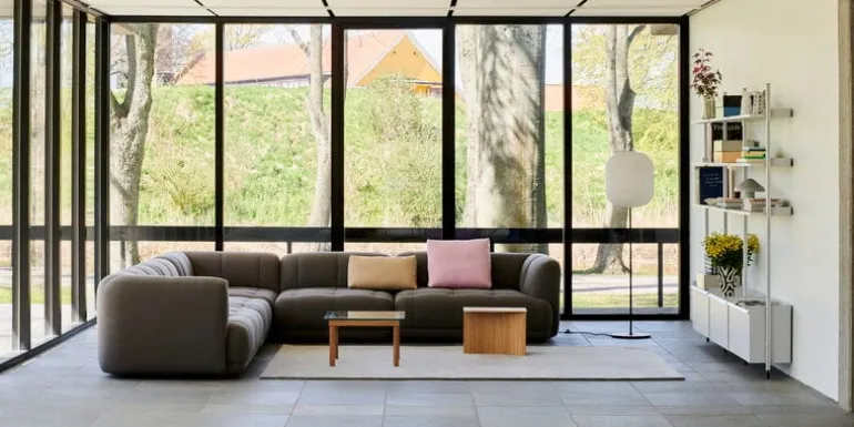 HAY Pier System 133 shelf, 3 columns, PS white - aluminium