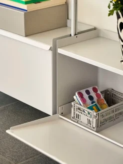 HAY Pier System 133 shelf, 3 columns, PS white - aluminium