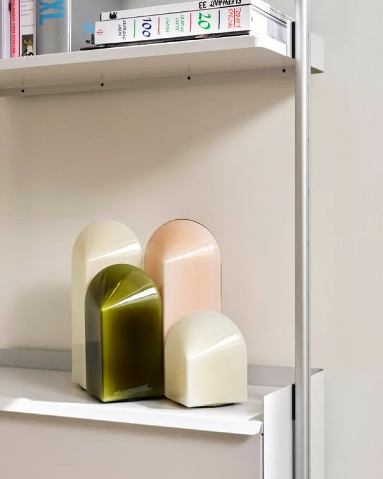 HAY Pier System 133 shelf, 3 columns, PS white - aluminium