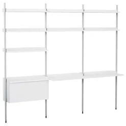 HAY Pier System 13 shelf, 3 columns, PS white - aluminium
