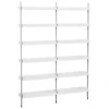 HAY Pier System 102 shelf, 2 columns, PS white - aluminium