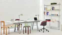 HAY Pier System 132 shelf, 2 columns, PS white - aluminium