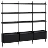 HAY Pier System 133 shelf, 3 columns, PS black