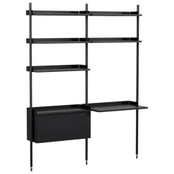 HAY Pier System 12 shelf, 2 columns, PS black