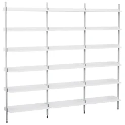 HAY Pier System 103 shelf, 3 columns, PS white - aluminium