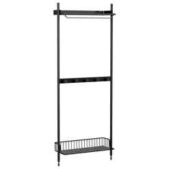 HAY Pier System 1041 wardrobe, 1 column, PS black