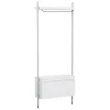 HAY Pier System 1001 wardrobe, 1 column, PS white - aluminium