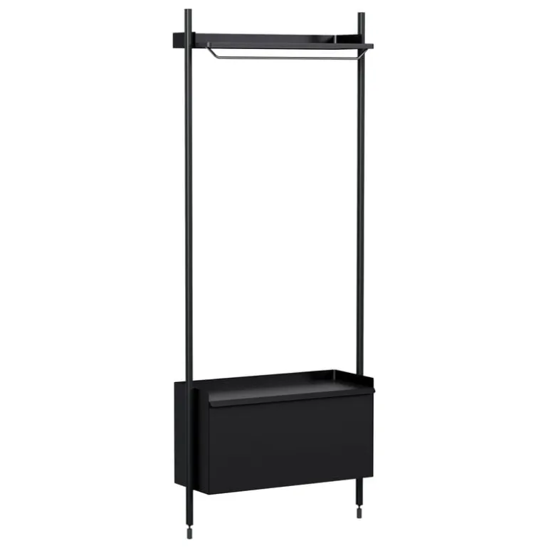 HAY Pier System 1001 wardrobe, 1 column, PS black