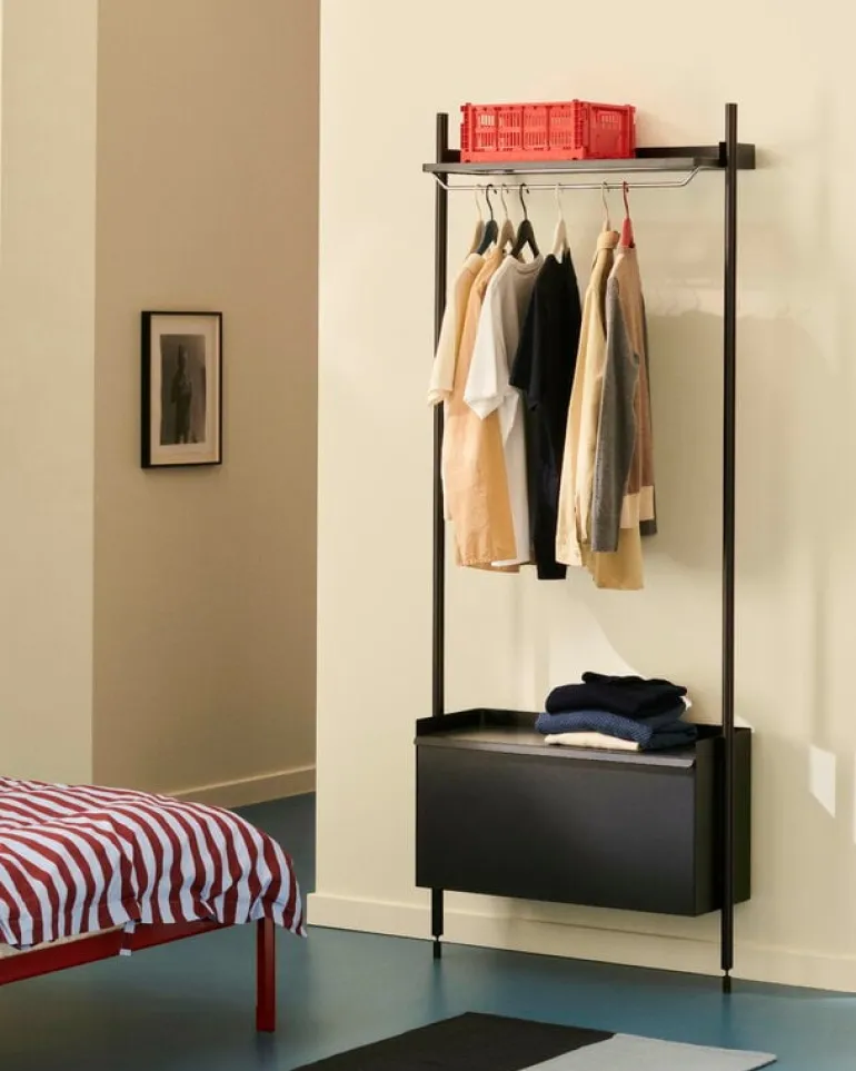 HAY Pier System 1001 wardrobe, 1 column, PS black