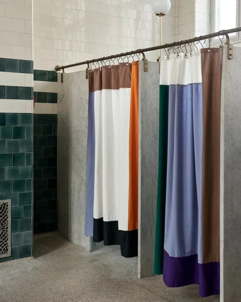 HAY Pivot shower curtain, 180 x 200 cm, blue